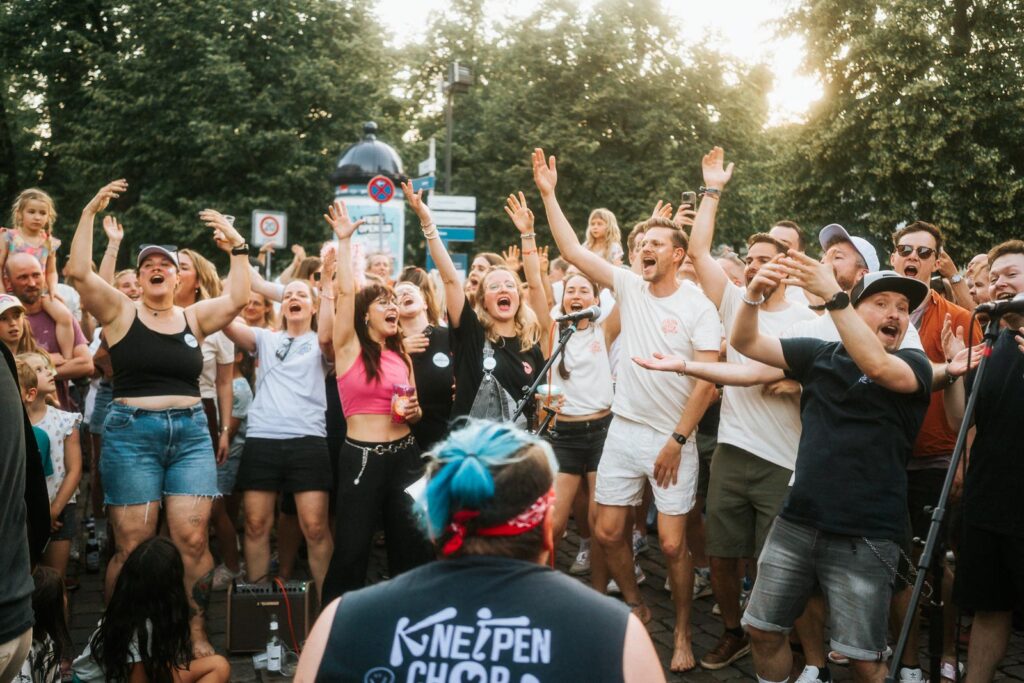 Potsdamer Kneipenchor in Aktion Editorial Konzertfotografie