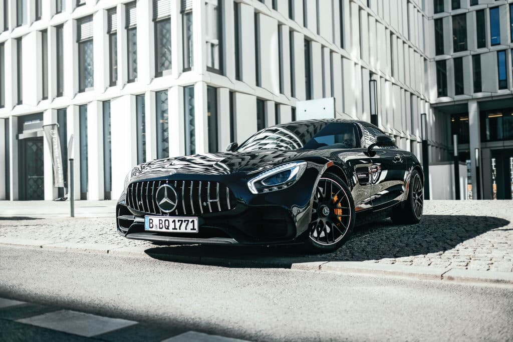 Mercedes AMG GT in Berlin – Front - Seitenansicht